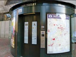 A public toilet in Copley Sq. could be Ashmont-bound.